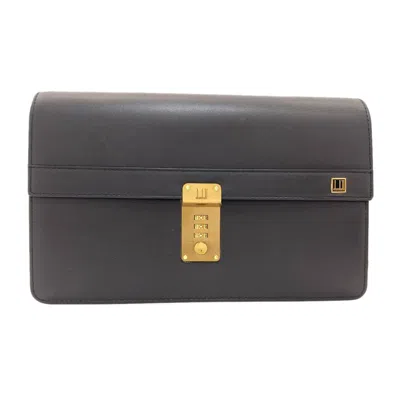 Pre-owned Dunhill Black Leather Clutch Bag ()