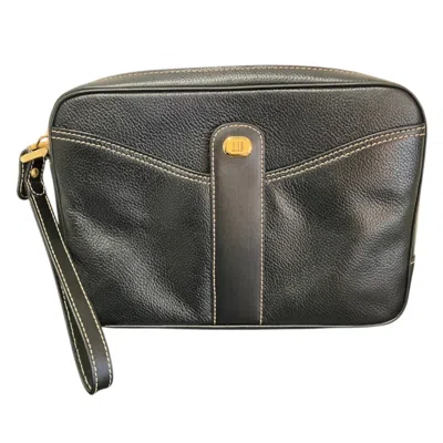 Pre-owned Dunhill Black Leather Clutch Bag ()
