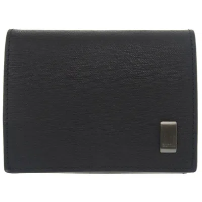 Pre-owned Dunhill Black Leather Coin Purse/coin Case ()