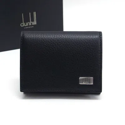 Pre-owned Dunhill Black Leather Coin Purse/coin Case ()