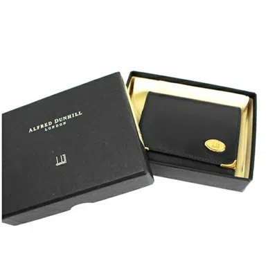 Pre-owned Dunhill Black Leather Coin Purse/coin Case ()