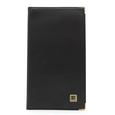 Pre-owned Dunhill Black Leather Long Bill Wallet (bi-fold) ()