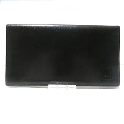 Pre-owned Dunhill Black Leather Long Wallet (bi-fold) ()