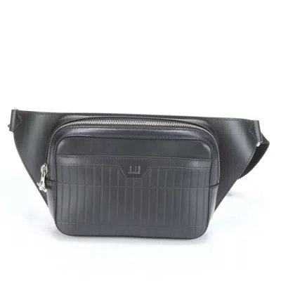 Pre-owned Dunhill Black Leather Pouch Sling Bag ()