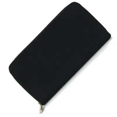 Pre-owned Dunhill Black Nylon Canvas Leather Long Wallet (bi-fold) ()