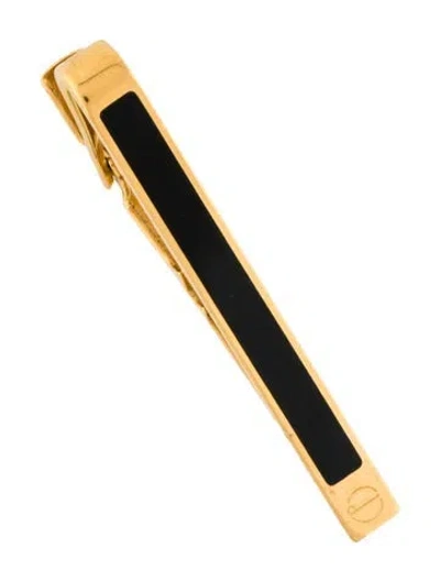 Pre-owned Dunhill Black Stone Tie Bar In Multi