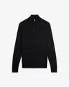 Dunhill Black Superfine Cashmere Zip Through Jumper In Black
