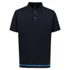 Dunhill Navy Blue Polo In Scotland Yarn