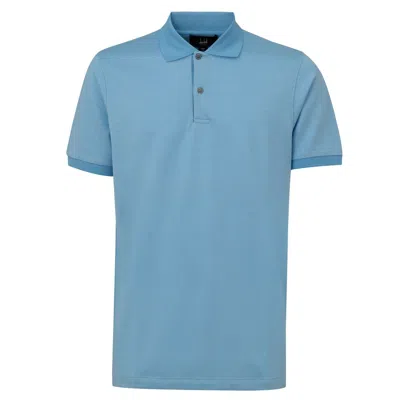 Dunhill Blue Cotton Polo Men's Shirt In Animal Print