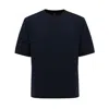 Dunhill T-shirt In Cotton Piquet Blue
