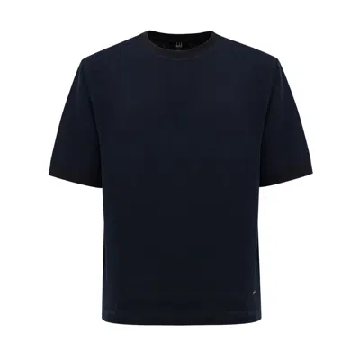 DUNHILL BLUE COTTON T-SHIRT