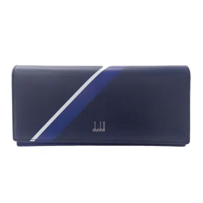 Pre-owned Dunhill Blue Navy Leather Long Wallet (bi-fold) () In Multi