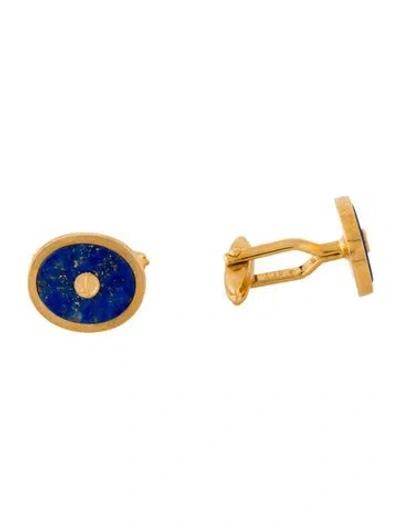 Pre-owned Dunhill Blue Stone Logo Cufflinks