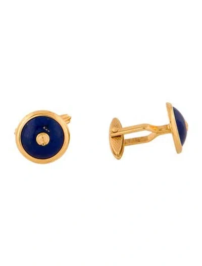 Pre-owned Dunhill Blue Stone Logo Cufflinks In Multi