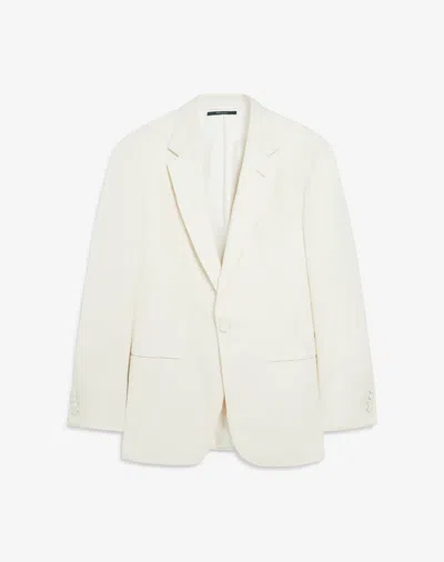 Dunhill Bourdon Wool Barethea Evening Jacket In White