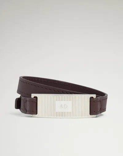 Dunhill Bracelet Id Tag In Brown
