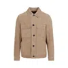DUNHILL BROWN SUEDE TAILORED JACKET FOR MEN