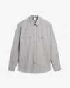 DUNHILL BRUSHED COTTON MICRO CHECK MILITARY POCKET SHIRT