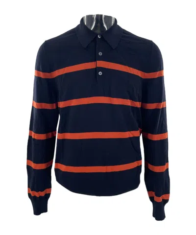 Dunhill Buckle Long-sleeved Polo Shirt In Black