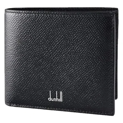 Dunhill Cadogan 4cc Coin Purse Billfold Leather Wallet In Black