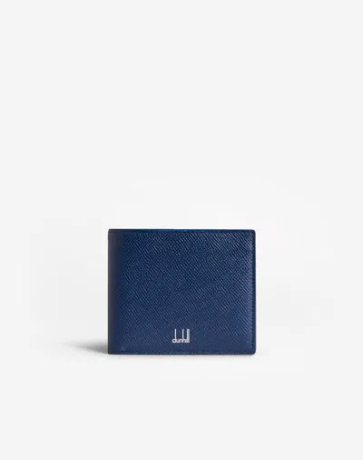 Dunhill Cadogan Leather Billfold Wallet In Blue