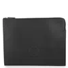 Dunhill Cadogan Leather Zip Pouch In Black