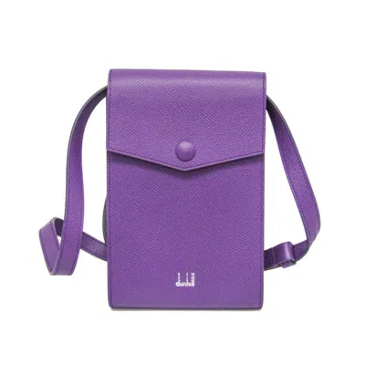 Pre-owned Dunhill Cadogan Purple Leather Shoulder Bag ()