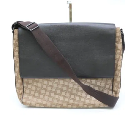 Pre-owned Dunhill Canvas Leather Shoulder Bag ()