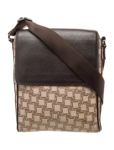Pre-owned Dunhill Canvas Messenger Bag In Brown