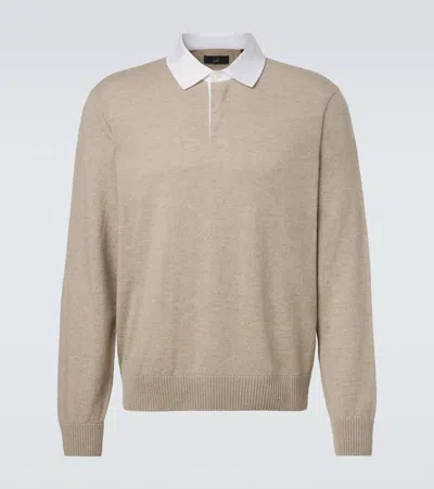 Dunhill Cashmere And Linen Sweater In Brown