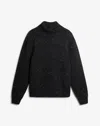 DUNHILL CASHMERE BLEND DONEGAL ROLL NECK JUMPER