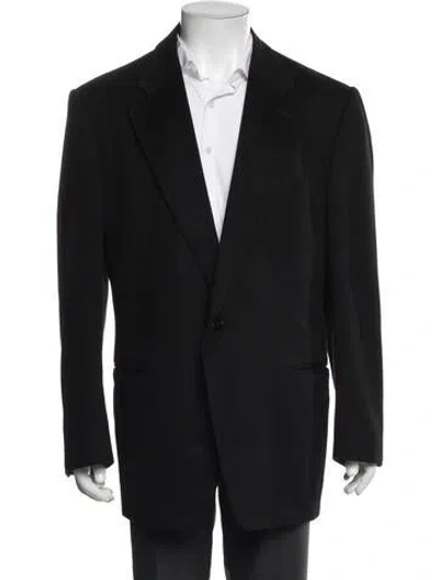 Pre-owned Dunhill Cashmere Plaid Print Blazer In Green
