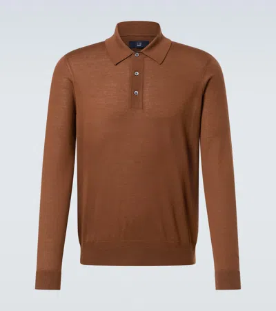 Dunhill Polohemd Aus Kaschmir In Braun