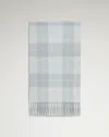 Dunhill Cashmere Tartan Scarf In Blue