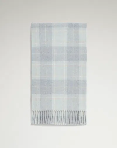 Dunhill Cashmere Tartan Scarf In Blue