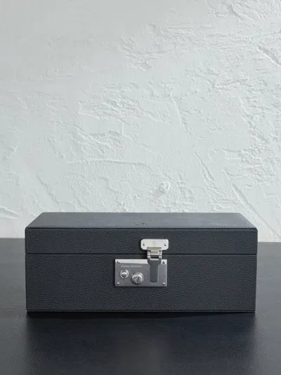 Dunhill Century Despatch Leather Watch Case In Black