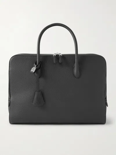 Dunhill Century Full-grain Leather Weekend Bag In Black
