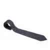 Dunhill Charcoal Grey Silk Jacquard Square Pattern Tie In Grey