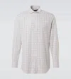Dunhill Checked Cotton Shirt In White