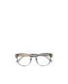 Dunhill Clear Logo Plaque Glasses In Gray