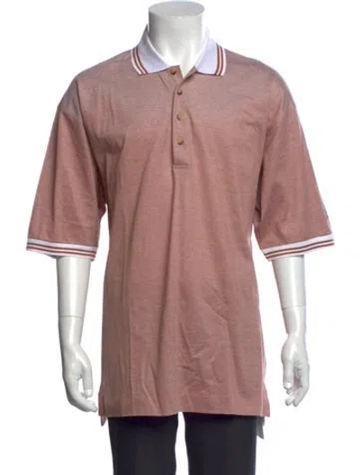 Pre-owned Dunhill Collar Short Sleeve Polo Shirt In Pink