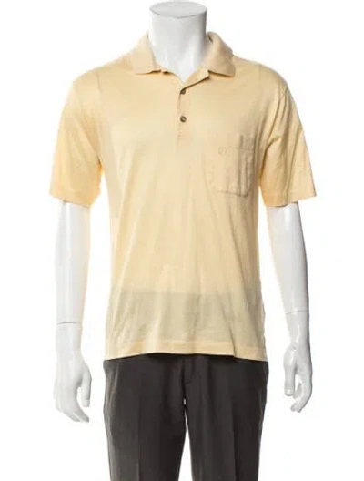 Pre-owned Dunhill Collar Short Sleeve Polo Shirt In Yellow