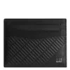 Dunhill Contour Leather Card Case In Black