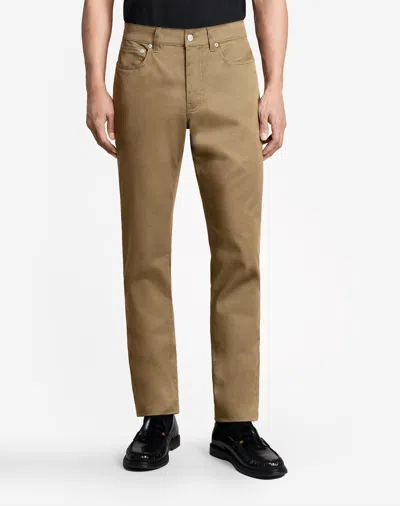Dunhill Cotton Cashmere 5 Pocket Trousers In Yellow