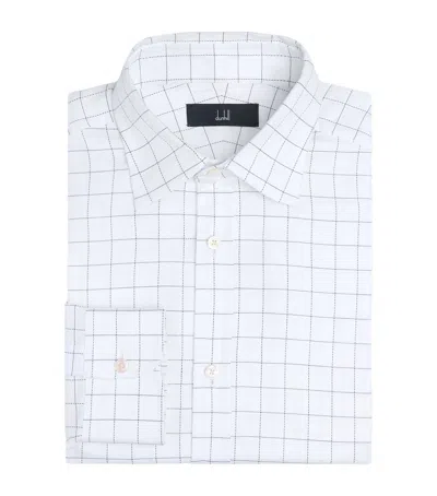 Dunhill Cotton Check Shirt In Blue