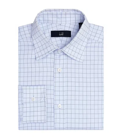 Dunhill Cotton Check Shirt In Blue