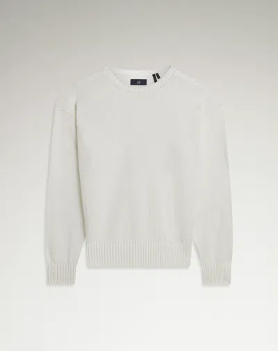 Dunhill Cotton Crew Neck Jumper In White