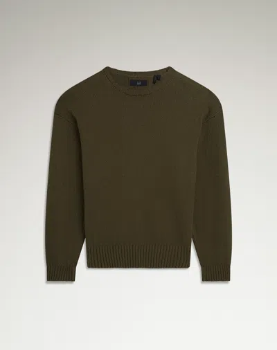 Dunhill Cotton Crew Neck Jumper In Green