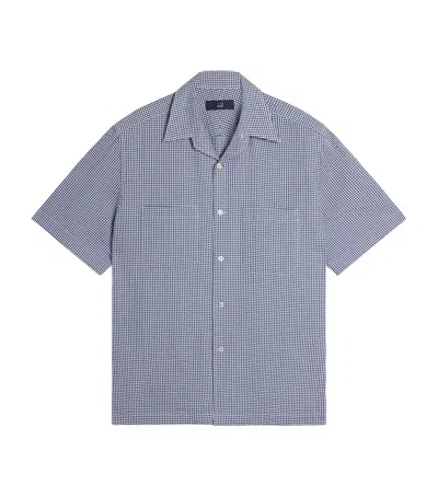 Dunhill Cotton Gingham Shirt In Blue