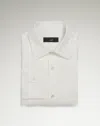 DUNHILL COTTON GIRO INGLESE POINT COLLAR SHIRT
